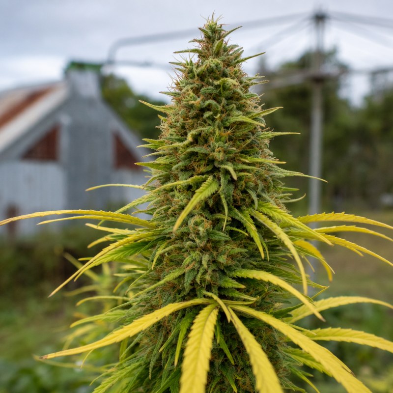 Outdoor macro photograph of the Tangie flower on a living plant