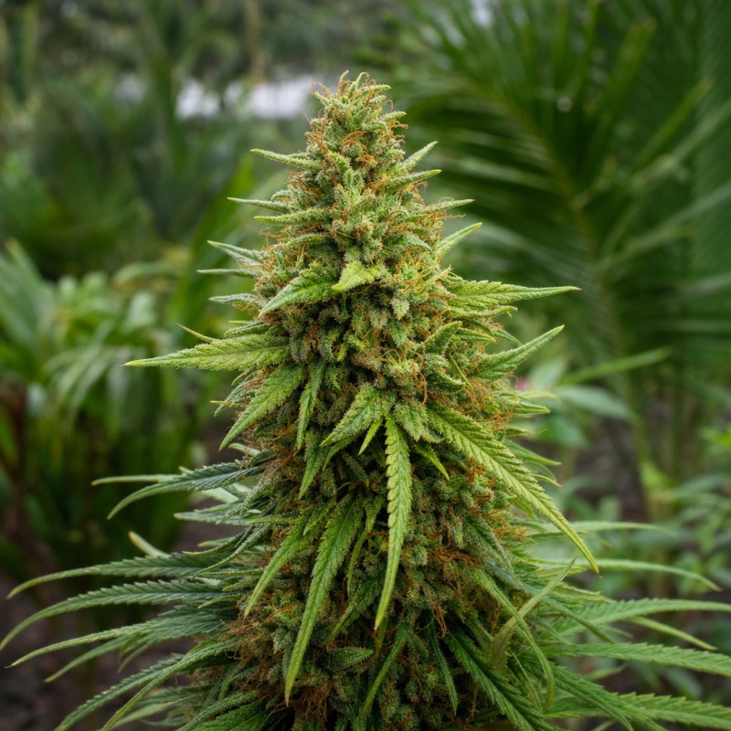 Outdoor macro photograph of the Cinderella 99 flower on a living plant