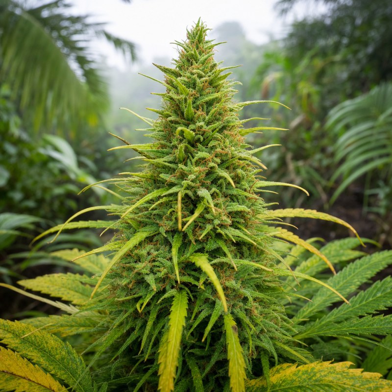 Outdoor macro photograph of the Maui Waui flower on a living plant