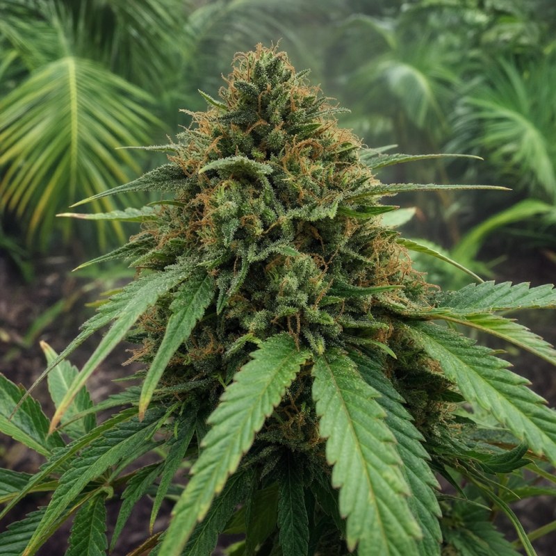 Outdoor macro photograph of the 501st OG flower on a living plant