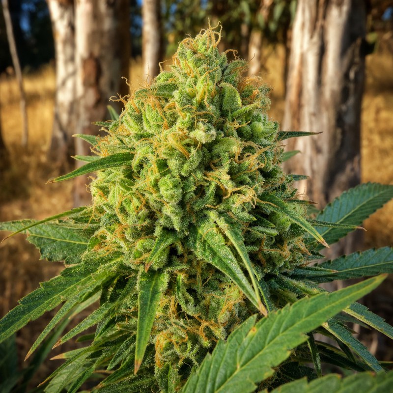 Outdoor macro photograph of the Agent Tangie flower on a living plant
