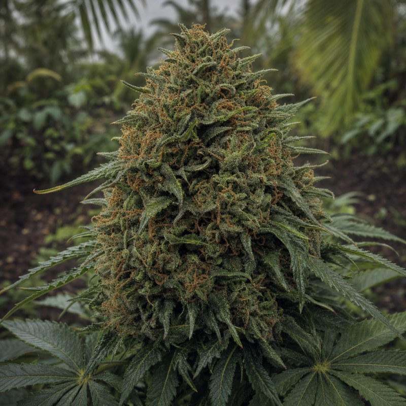 Outdoor macro photograph of the Chemo flower on a living plant