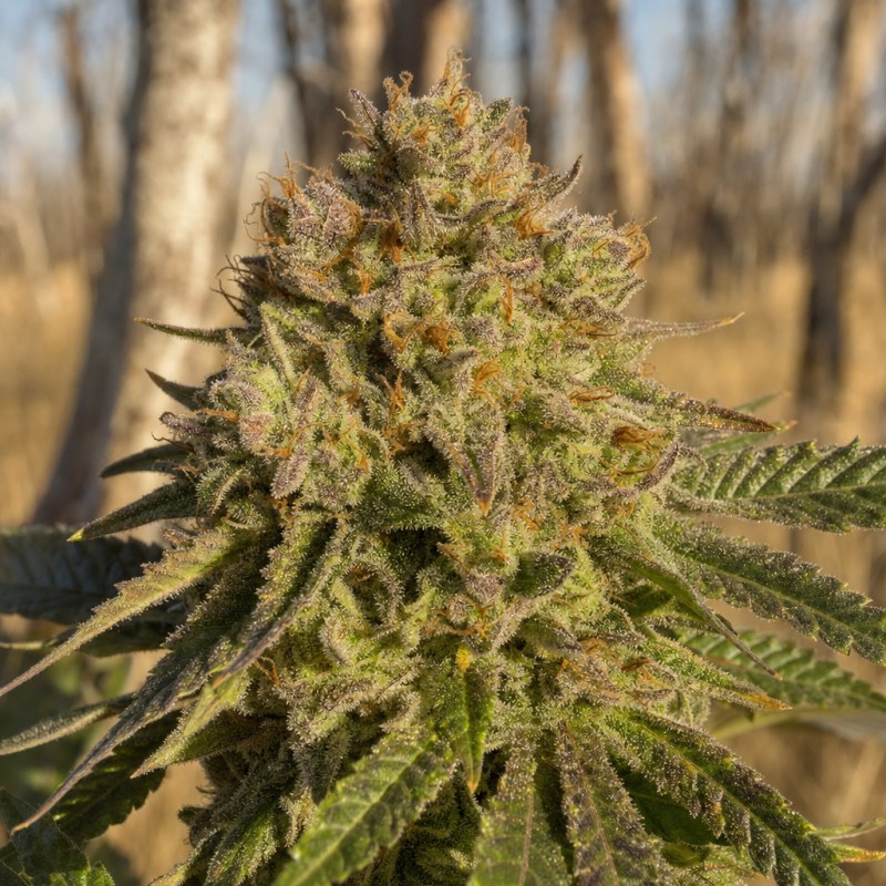 Outdoor macro photograph of the Go Time flower on a living plant