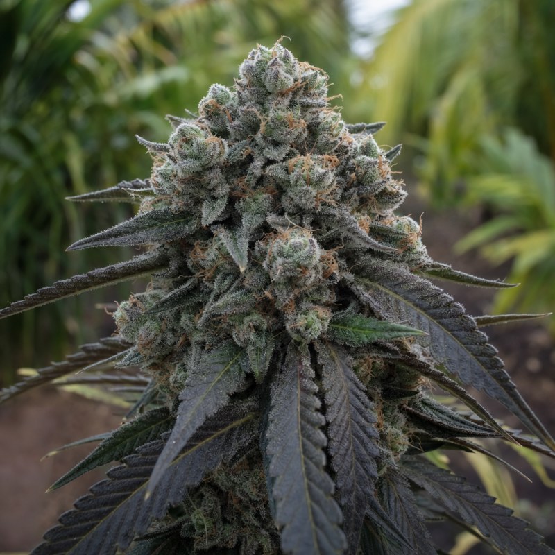 Outdoor macro photograph of the Gorilla Nut flower on a living plant