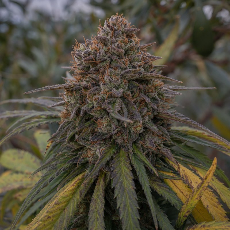 Outdoor macro photograph of the Sweet Tooth flower on a living plant