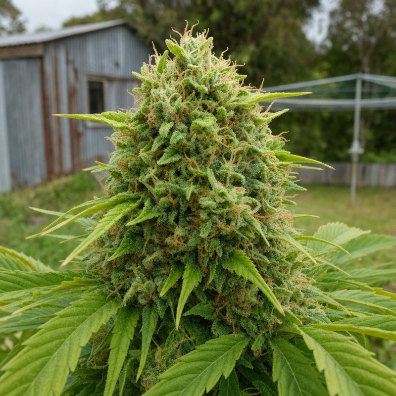 Outdoor macro photograph of the Jawa Pie flower on a living plant