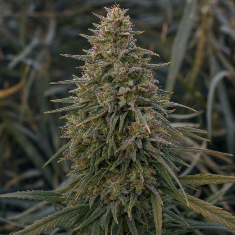 Outdoor macro photograph of the Cherry AK flower on a living plant