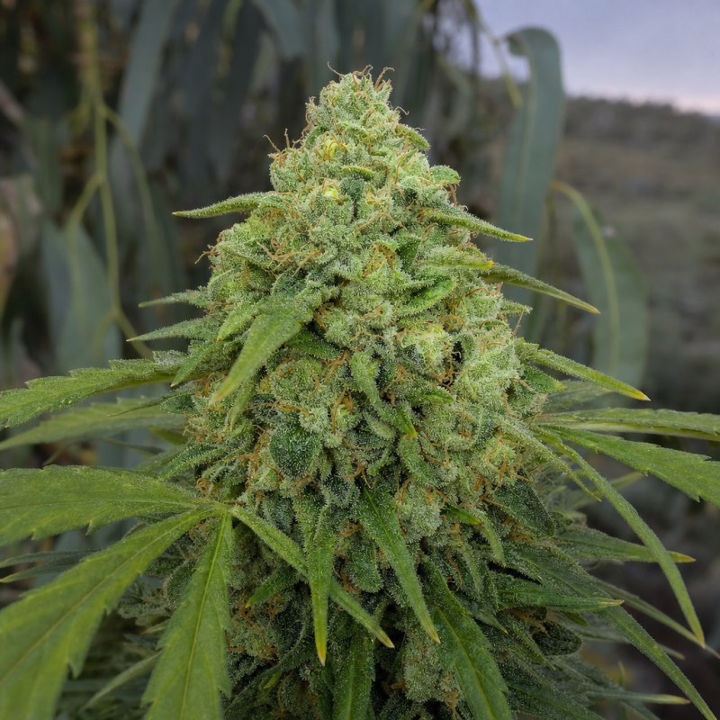 Outdoor macro photograph of the Lemon Daddy flower on a living plant