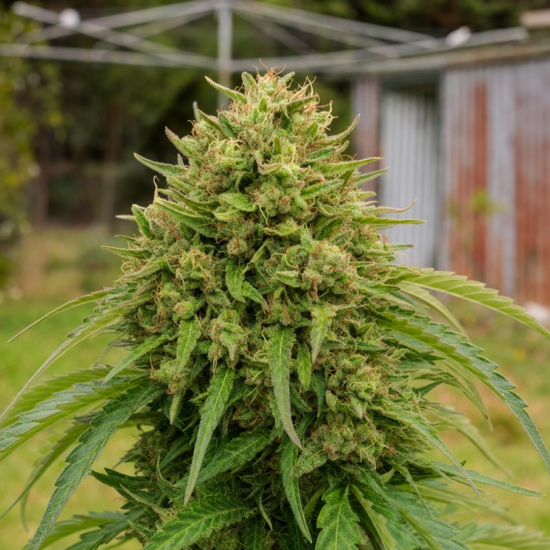 Outdoor macro photograph of the Lemon G flower on a living plant