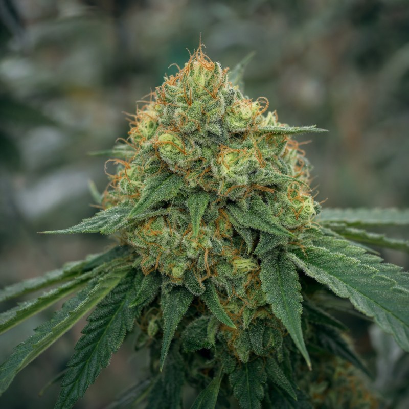 Outdoor macro photograph of the Pink Bubba flower on a living plant