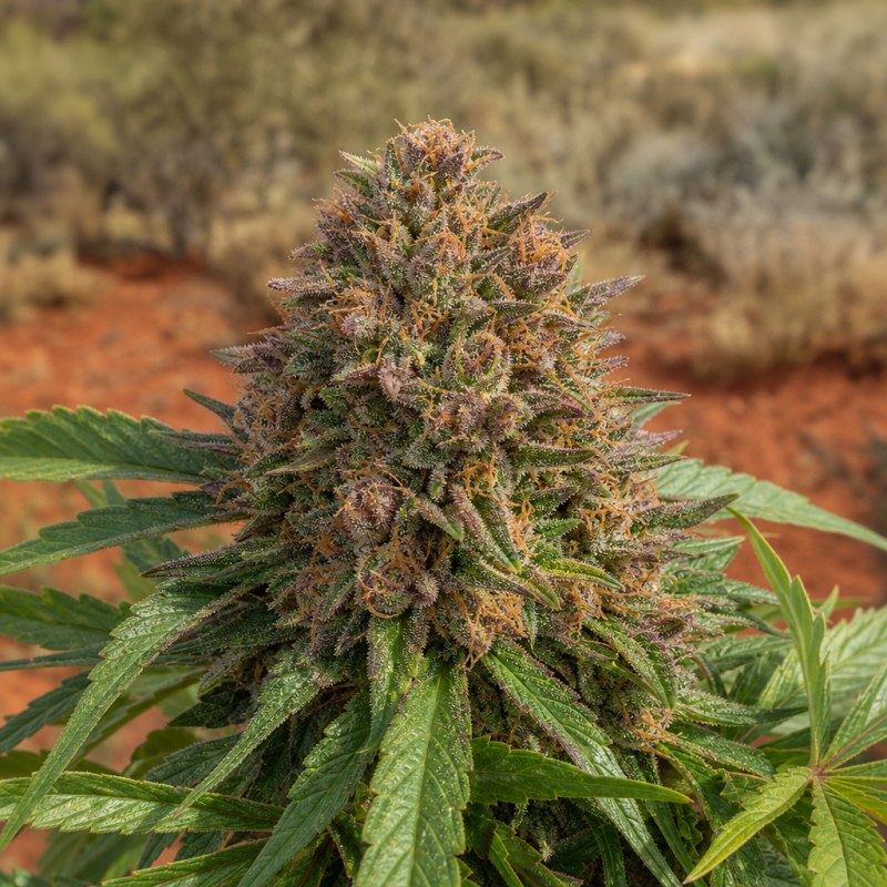 Outdoor macro photograph of the Quin-N-Tonic flower on a living plant