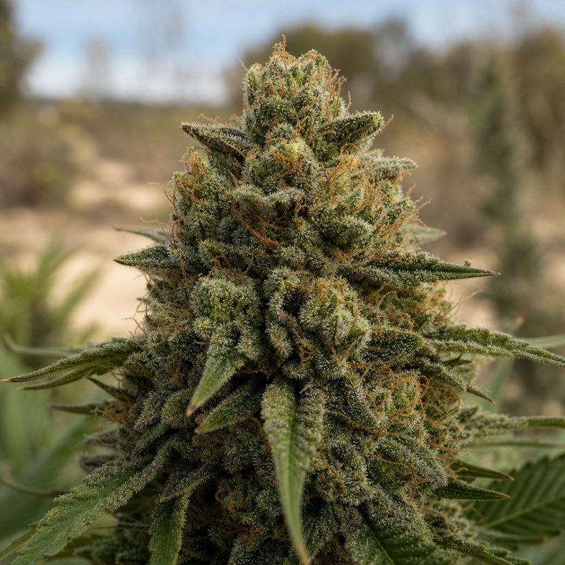 Outdoor macro photograph of the Remo Chemo flower on a living plant