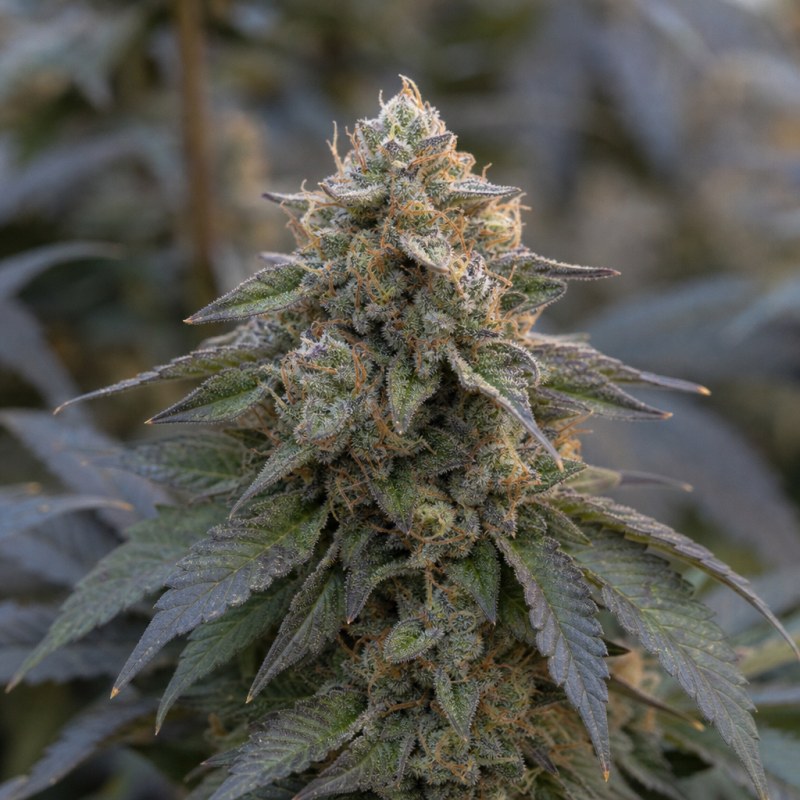 Outdoor macro photograph of the Sour Dream flower on a living plant