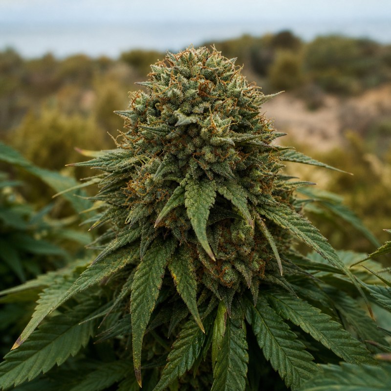 Outdoor macro photograph of the Afgoo flower on a living plant