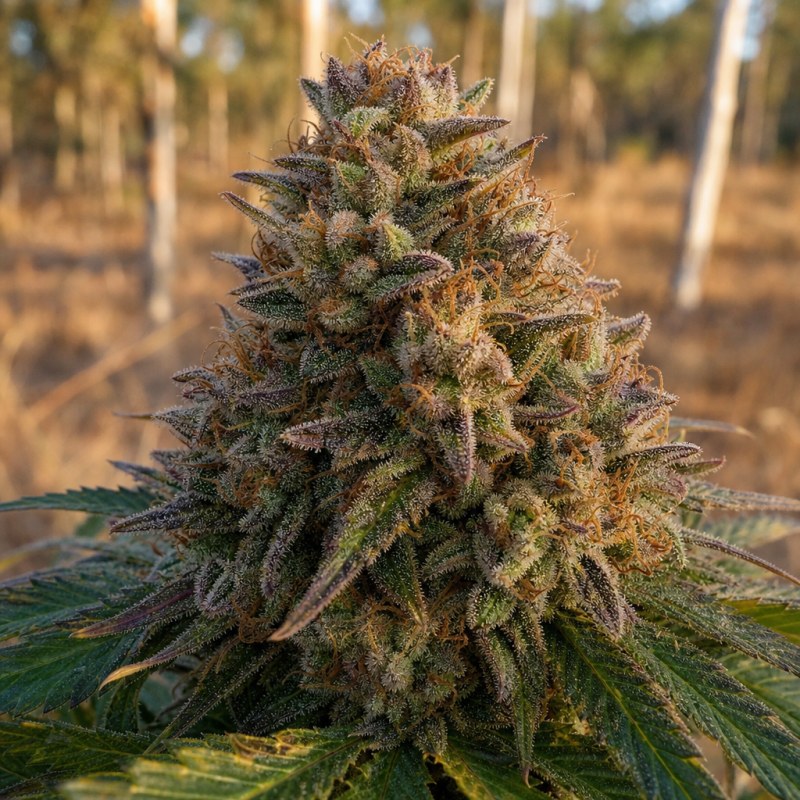 Outdoor macro photograph of the Alchemy flower on a living plant