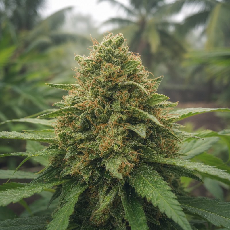 Outdoor macro photograph of the Ayahuasca Purple flower on a living plant