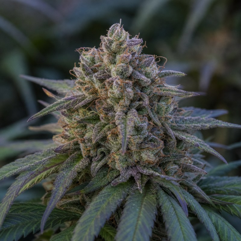 Outdoor macro photograph of the Cadillac Purple flower on a living plant