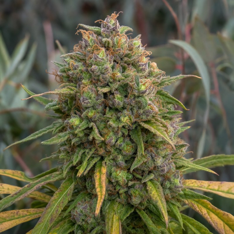 Outdoor macro photograph of the Headband flower on a living plant