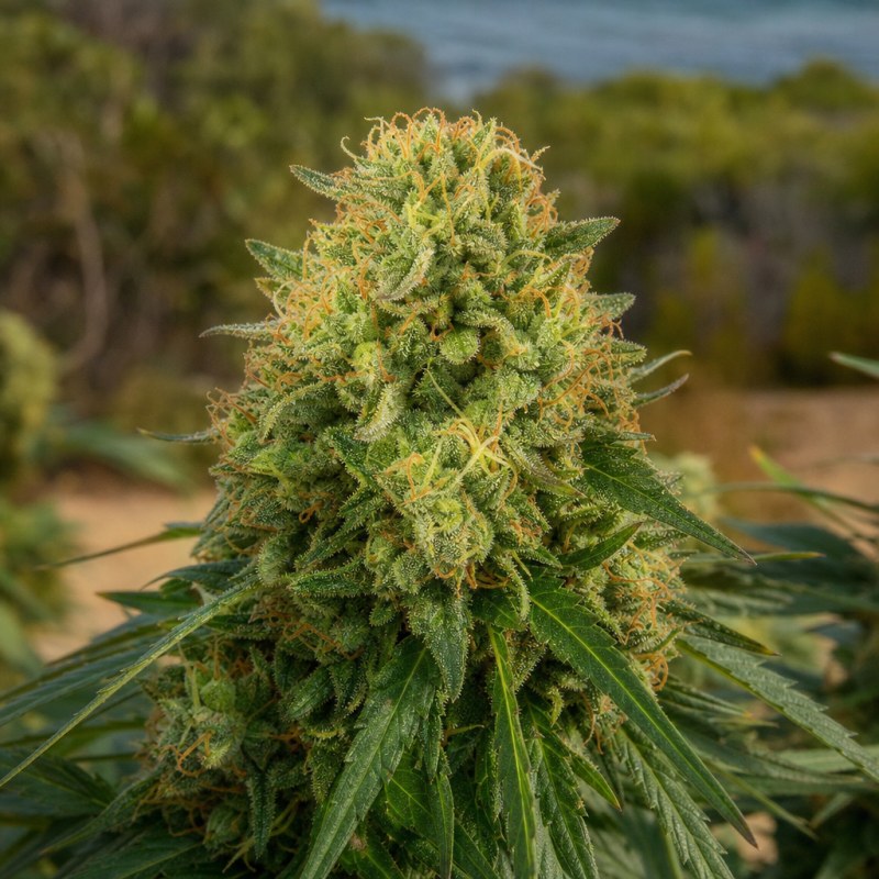 Outdoor macro photograph of the Dream Queen flower on a living plant