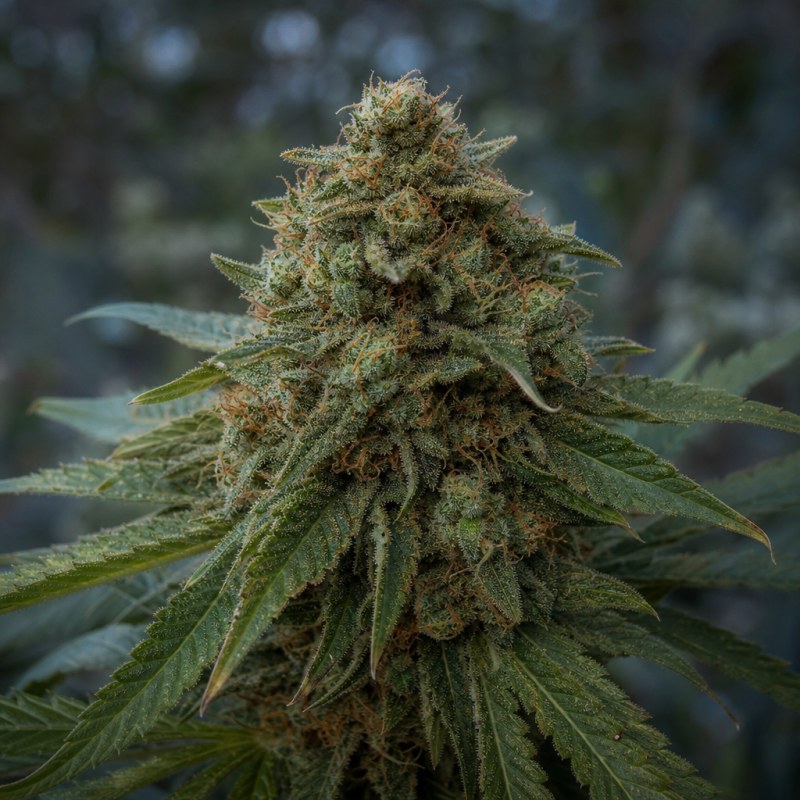 Outdoor macro photograph of the Everlast flower on a living plant