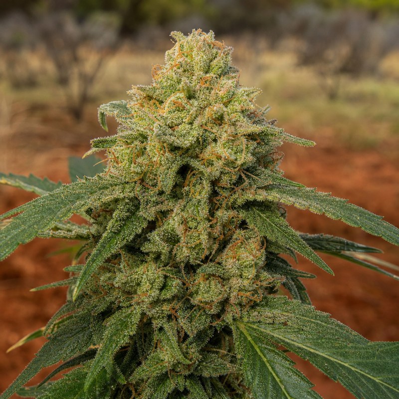 Outdoor macro photograph of the Future flower on a living plant
