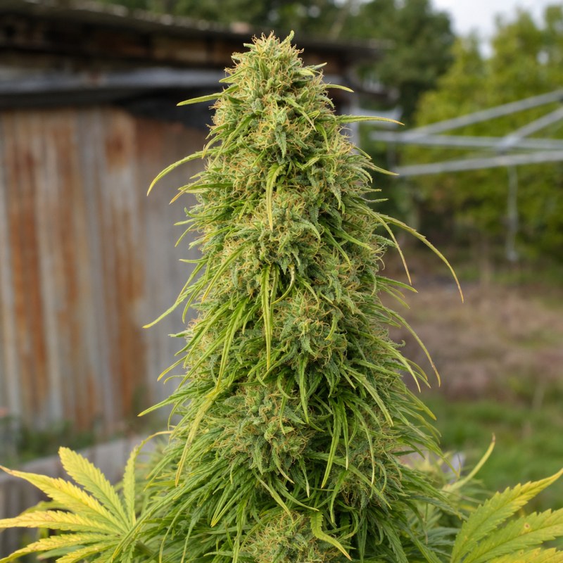 Outdoor macro photograph of the Neville's Haze flower on a living plant