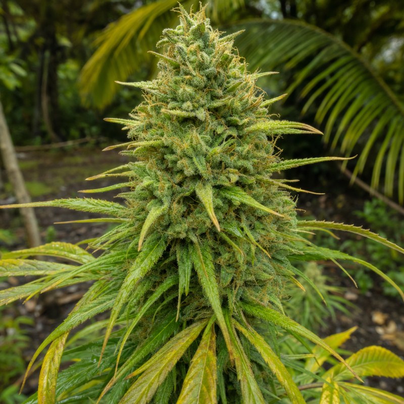 Outdoor macro photograph of the Gelonade flower on a living plant