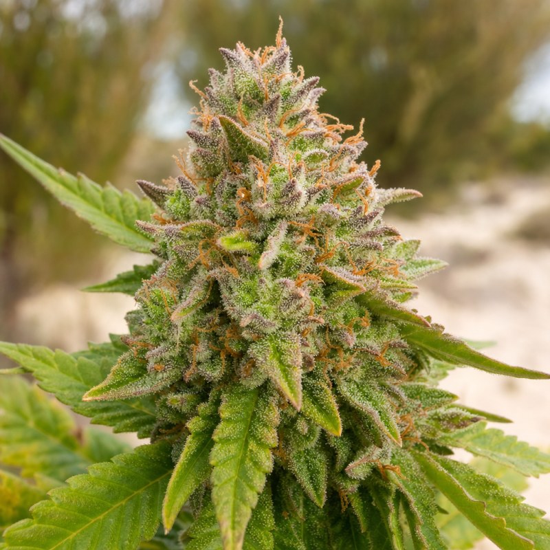 Outdoor macro photograph of the Crunch Berries flower on a living plant